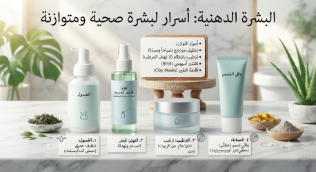 البشرة الدهنية أسرار لبشرة صحية ومتوازنة